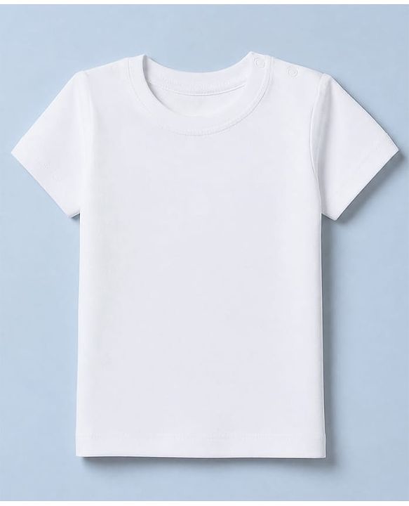 Babyhug 100% Cotton Knit Half Sleeves T-Shirt - White