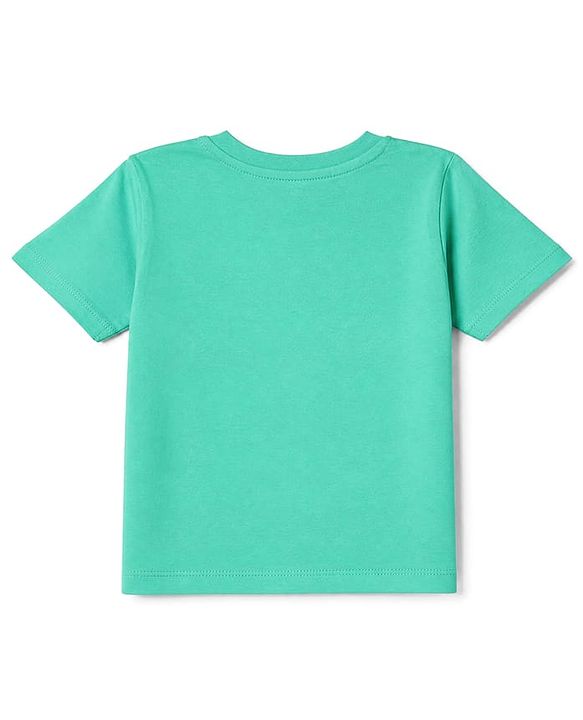 Babyhug 100% Cotton Knit Solid T-Shirts with Half Sleeves - Green