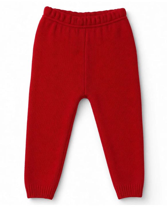 Babyhug Knit Full Sleeves Sweater Set with Star Design - Red