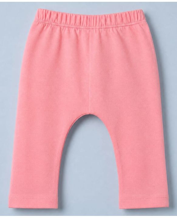 Babyhug Cotton Knit Front Open Full Sleeves T-Shirt & Pajama Night Suit with Flower Print - Peach