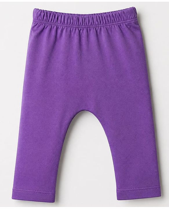 Babyhug Cotton Knit Front Open Full Sleeves T-Shirt & Pajama Night Suit with Butterfly Print - Purple