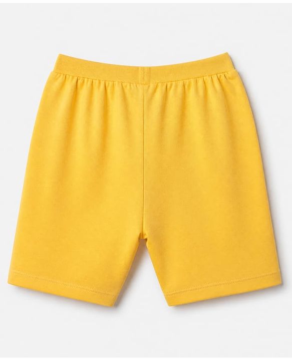 Babyhug 100% Cotton Knit Mid Thigh Shorts with Brooklyn Nyc Champs Athletics Print in Yellow for 5-6 Years