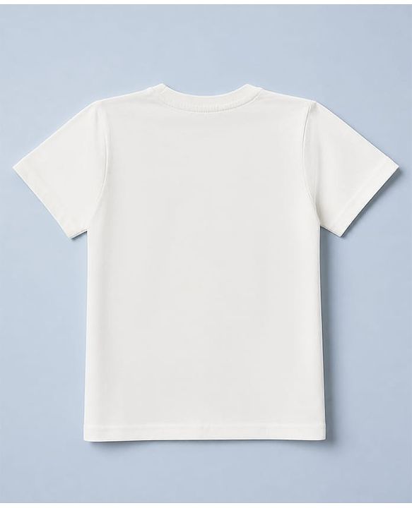 Pine Kids Cotton Knit Solid T-Shirts with Half Sleeves Pack of 3 - White