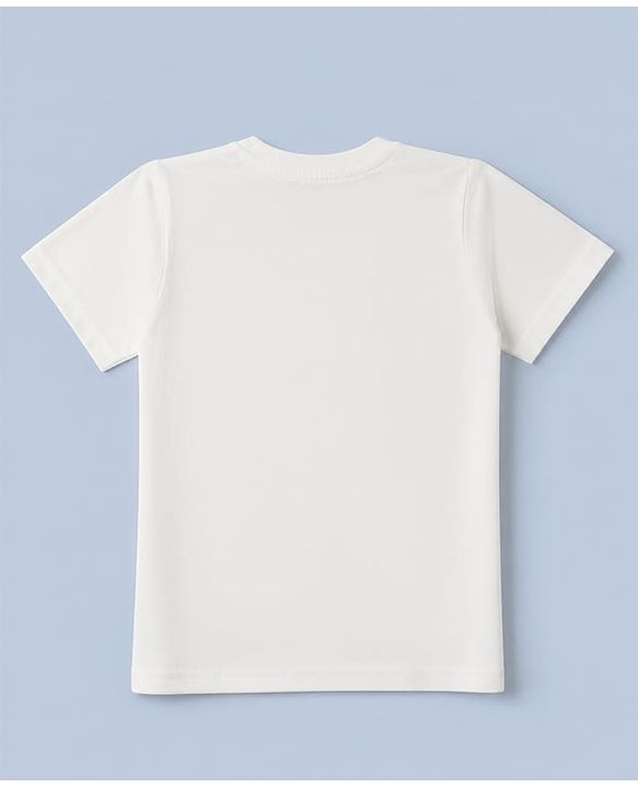 Pine Kids Cotton Knit Solid T-Shirts with Half Sleeves Pack of 3 - White