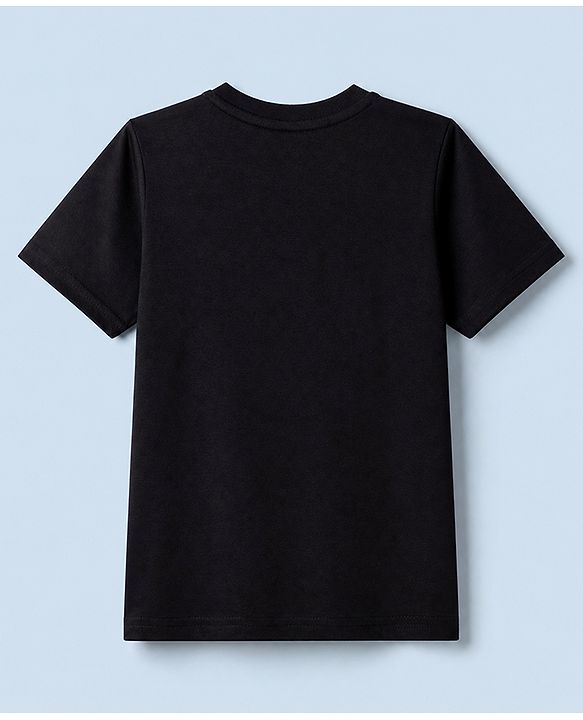 Pine Kids Cotton Knit Half Sleeves Solid T-Shirts Pack Of 3 - Black