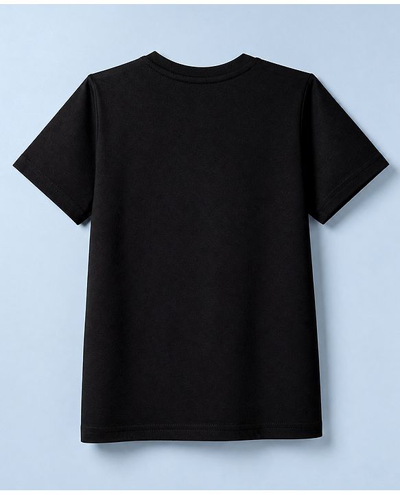 Pine Kids Cotton Knit Half Sleeves Solid T-Shirts Pack Of 3 - Black