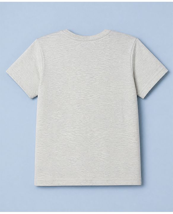 Pine Kids Cotton Knit Half Sleeves Solid T-Shirts Pack Of 3 - Grey