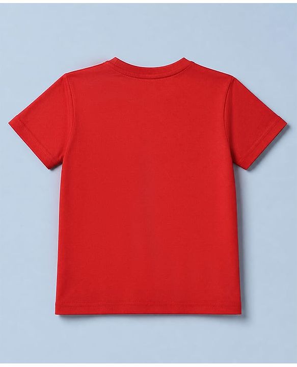 Pine Kids Cotton Knit Solid Half Sleeves T-Shirts Pack of 3 - Red, Black & White