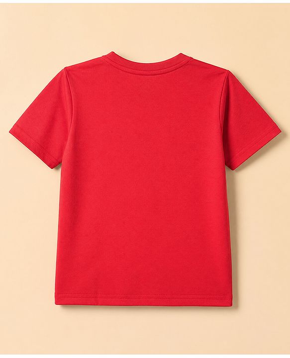 Pine Kids Cotton Knit Half Sleeves Solid T-Shirt Pack Of 5 - Black Red Navy Blue White & Grey