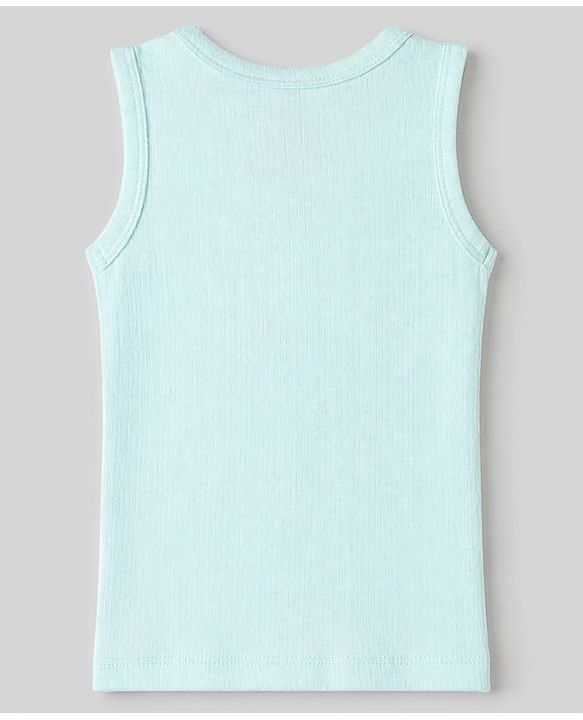 Babyhug Disney Interlock Knit Sleeveless Thermal Inner Wear with Ariel & Text Print - Mint