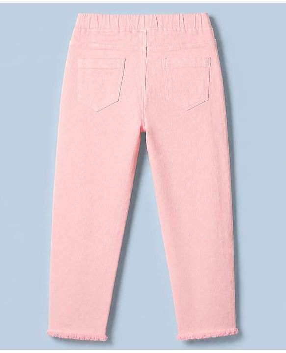 Pine Kids Denim Woven Ankle Length Jeggings in Peach