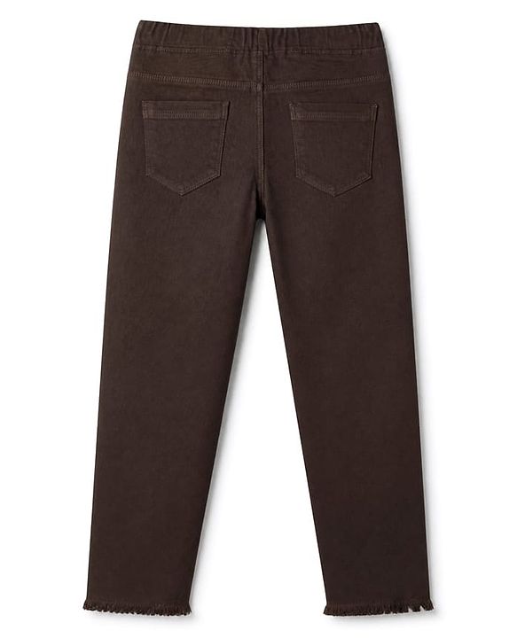 Pine Kids Denim Woven Ankle Length Jeggings in Brown
