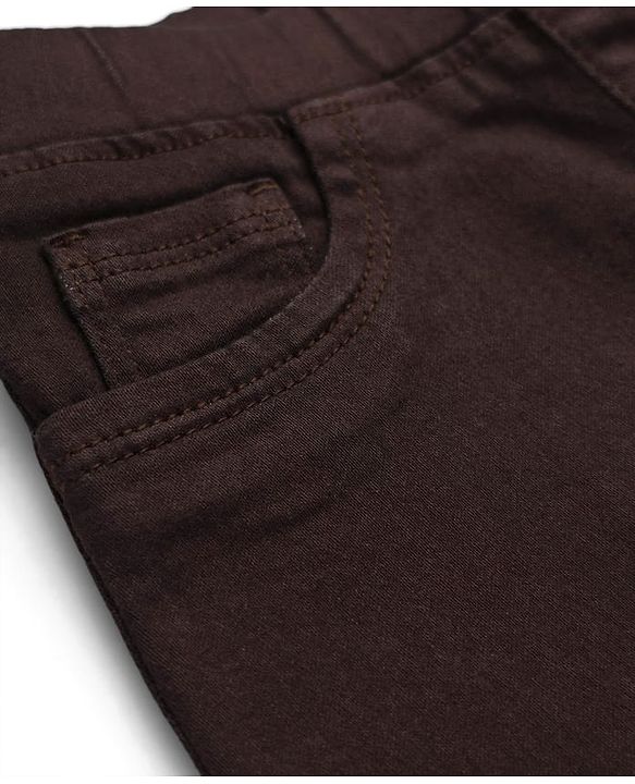 Pine Kids Denim Woven Ankle Length Jeggings in Brown