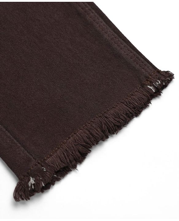Pine Kids Denim Woven Ankle Length Jeggings in Brown