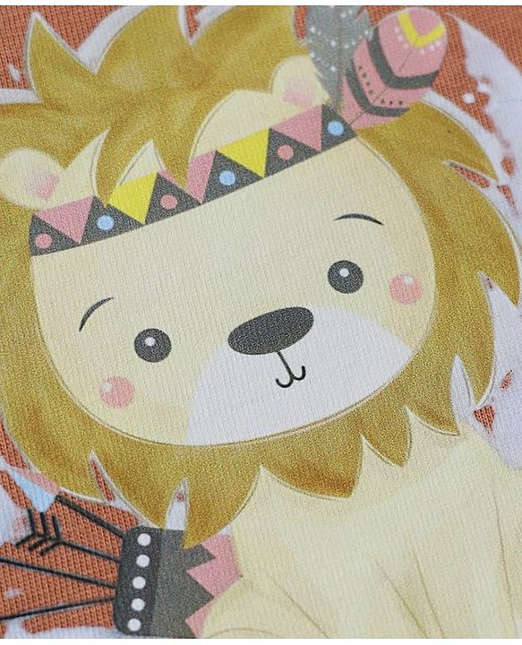 Babyhug 100% Cotton Baby Bibs Set of 2 Lion Print - Green & Brown| Soft & Comfortable| Button Closure| Feeding & Drooling| Easy to Wear| Machine Washable| Newborn & Infant Feeding Essential