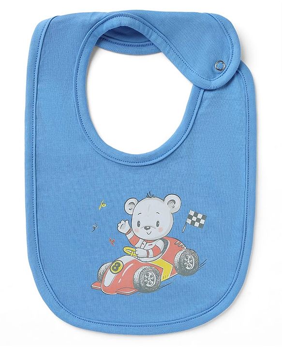 Babyhug 100% Cotton Baby Bibs Set of 2 Lion Print - Green & Brown| Soft & Comfortable| Button Closure| Feeding & Drooling| Easy to Wear| Machine Washable| Newborn & Infant Feeding Essential