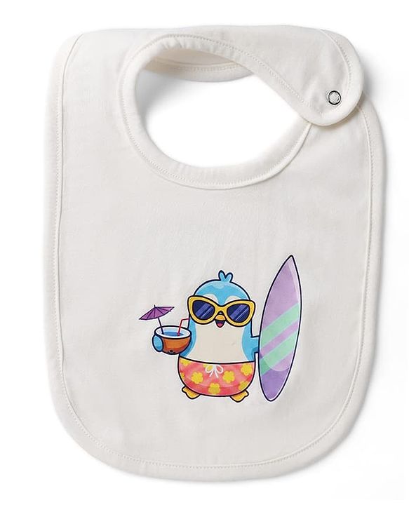 Babyhug 100% Cotton Baby Bibs Animal Prints - Set of 5| Soft & Comfortable| Button Closure| Feeding & Drooling| Easy to Wear| Machine Washable| Newborn & Infant Feeding Essential