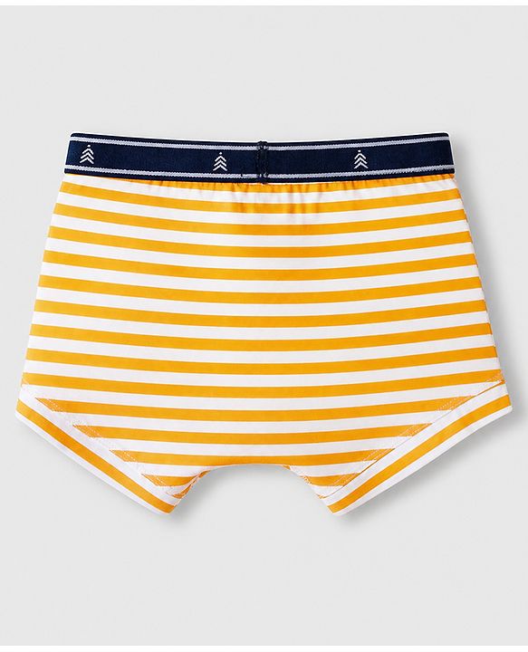 Pine Kids Cotton Elastane Knit Striped Trunks Pack of 3 - Blue Orange