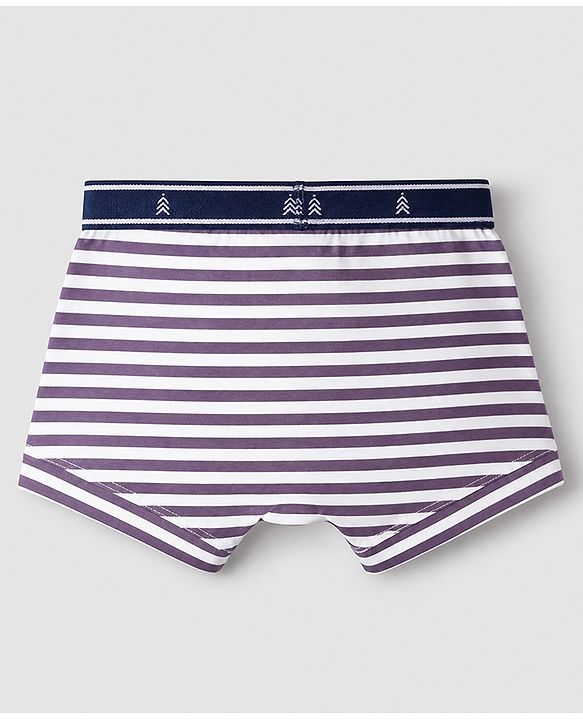 Pine Kids Cotton Elastane Knit Striped Trunks Pack of 3 - Blue Orange