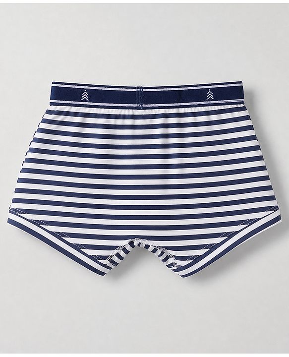 Pine Kids Cotton Elastane Knit Striped Trunks Pack of 3 - Blue Orange