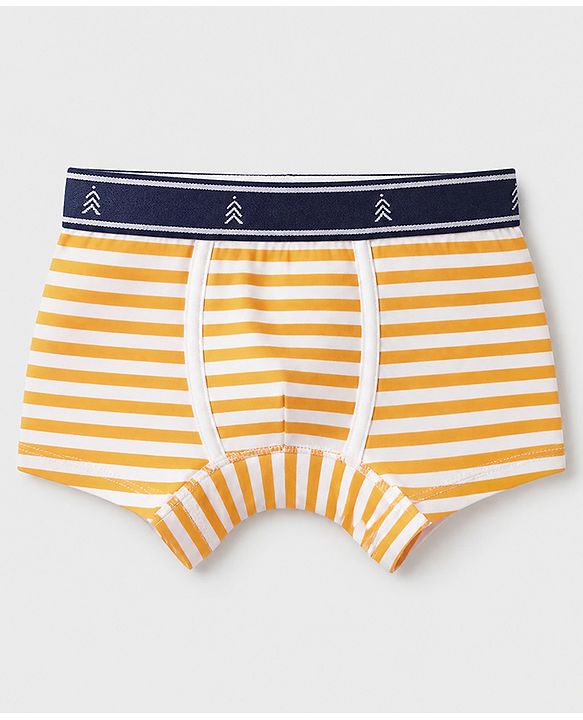 Pine Kids Cotton Elastane Knit Striped Trunks Pack of 3 - Blue Orange