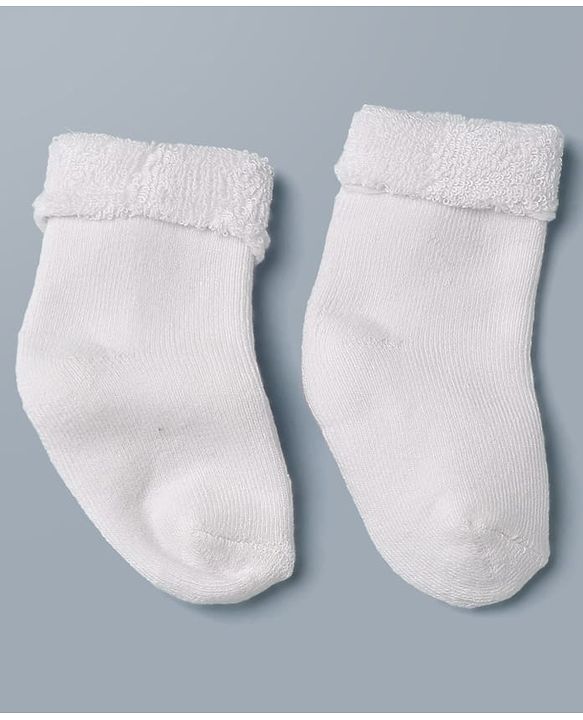 Cute Walk By Babyhug Anti-Bacterial Terry Knit Ankle Length Socks With Star Design Pack Of 3- Pink & White