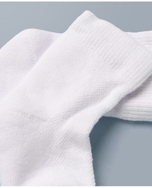 Cute Walk By Babyhug Anti-Bacterial Terry Knit Ankle Length Solid Socks Pack Of 3- White