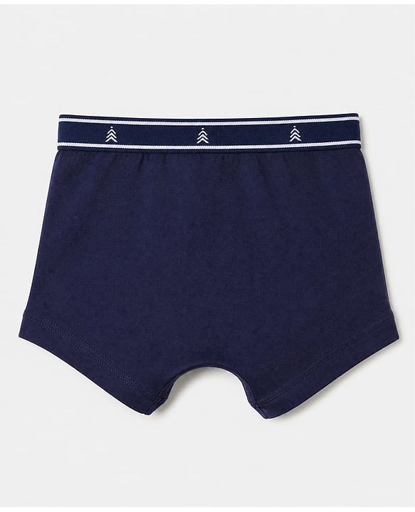 Pine Kids 100% Cotton Elastane Knit Trunk with Football Print Pack of 3 - Red Blue & White