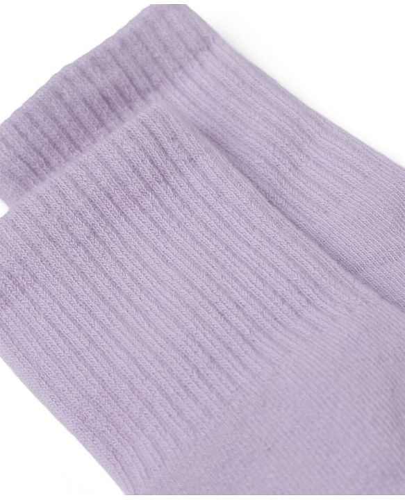 Cute Walk by Babyhug Cotton Terry Knit Solid Mid-calf Anti-bacterial Calf Length Terry Socks in Purple