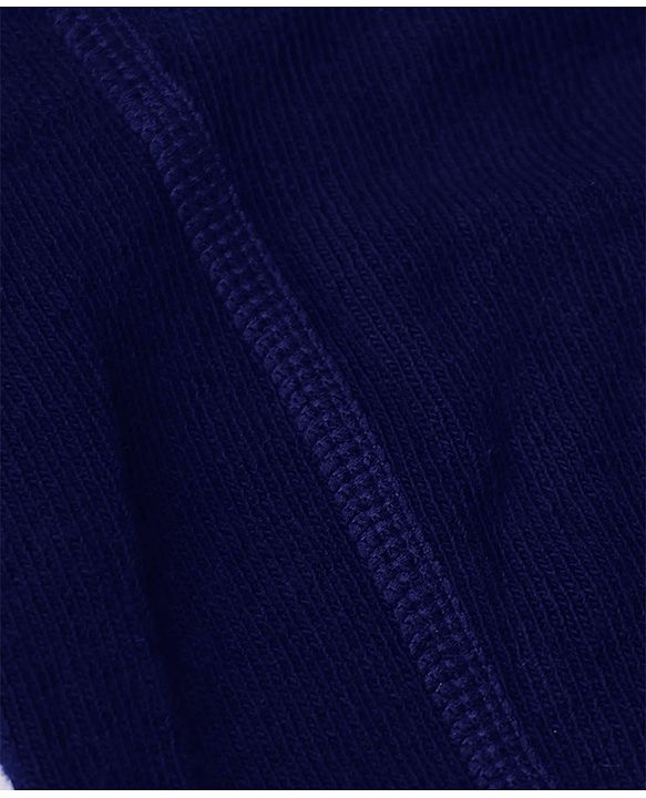 Cute Walk by Babyhug Cotton Knit Anti Bacterial Full Length Solid Tights - Navy