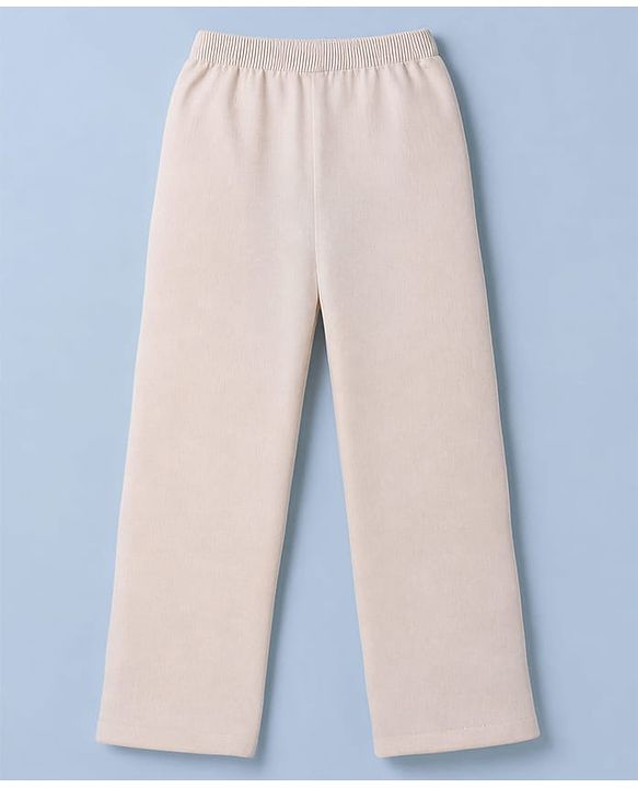 Babyhug Woven Full Sleeves Striped Party Suit - Beige