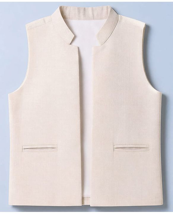 Babyhug Woven Full Sleeves Striped Party Suit - Beige