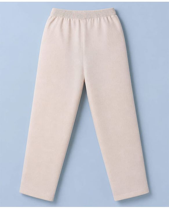 Babyhug Woven Full Sleeves Striped Party Suit - Beige