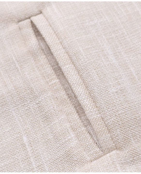 Babyhug Woven Full Sleeves Striped Party Suit - Beige