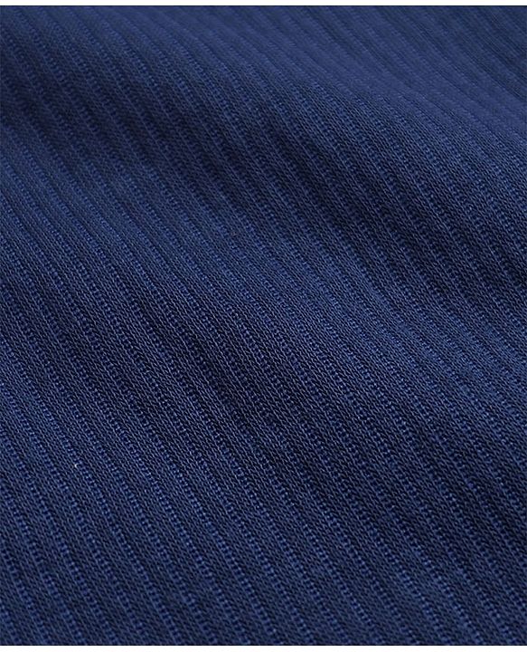 Pine Kids Cotton Knit Full Sleeves Solid Vest and Pant - Navy Blue