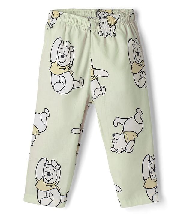 Babyhug Disney 100% Cotton Single Jersey Woven Full Sleeves Shirt & Pajama with Winnie the Pooh Print - Beige