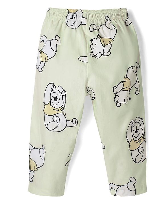 Babyhug Disney 100% Cotton Single Jersey Woven Full Sleeves Shirt & Pajama with Winnie the Pooh Print - Beige