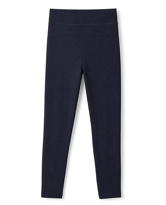 Pine Active Knit Full Length Solid Leggings - Navy Blue