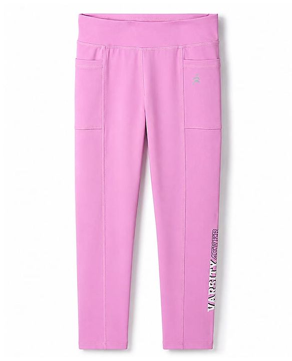 Pine Active Knit Full Length Solid Leggings - Pink