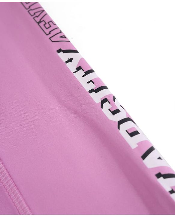 Pine Active Knit Full Length Solid Leggings - Pink