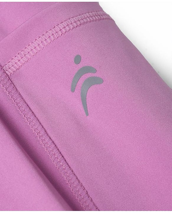 Pine Active Knit Full Length Solid Leggings - Pink