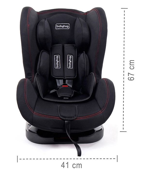 Babyhug Cruise Convertible Reclining Car Seat with Side Impact Protection - Blue & Black