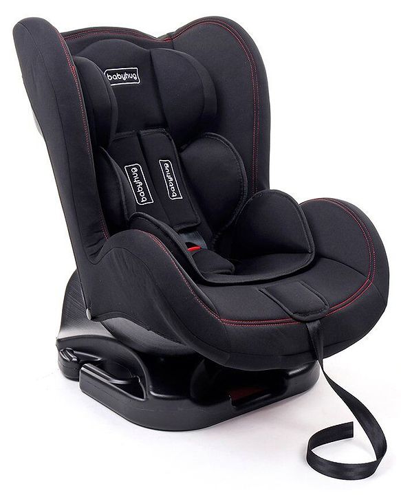Babyhug Cruise Convertible Reclining Car Seat with Side Impact Protection - Blue & Black
