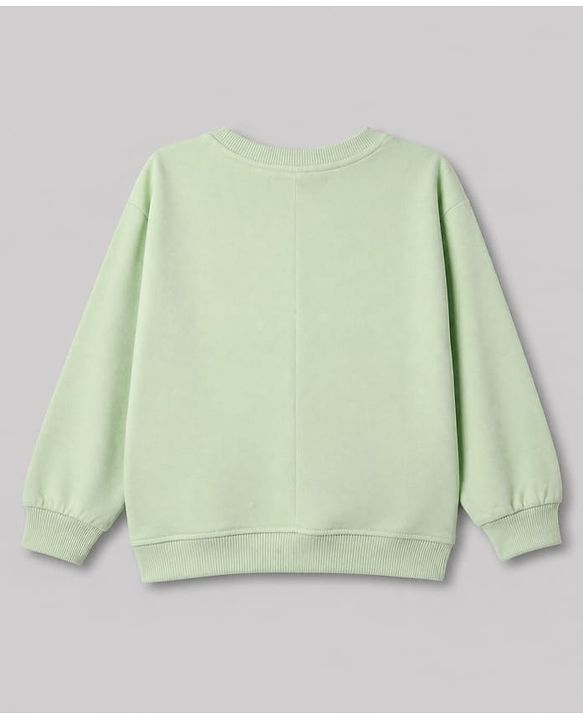 Pine Kids Looper Knit Full Sleeves Top With Text Print & Pant Set - Olive Green