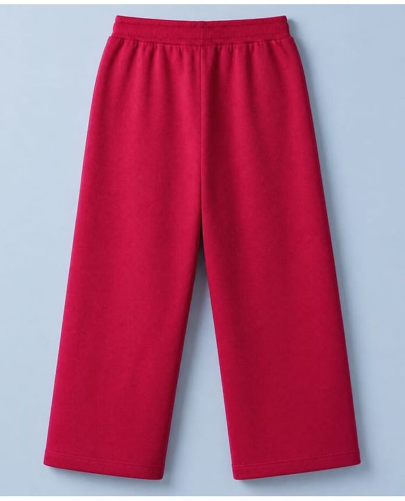 Pine Kids Single Jersey Knit Half Sleeves Top and Pants With Text Print - OffWhite & Red