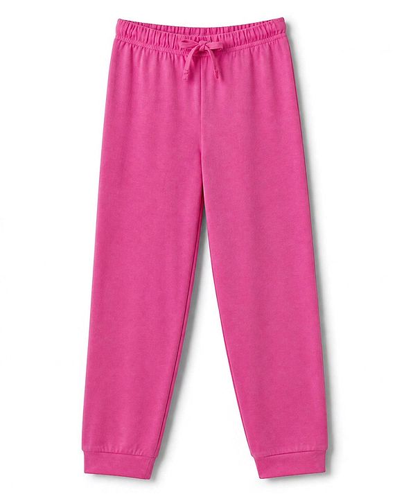 Pine Kids Disney 100% Cotton Single Jersey Knit Full Sleeves T-Shirt & Pajama Night Suit with Minnie Mouse Graphic Print - Pink