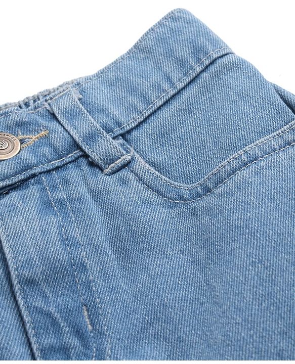 Pine Kids Cotton Elastane Denim Woven Above Knee Length Skirt - Blue