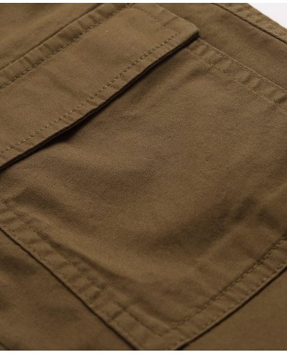 Pine Kids Cotton Elastane Woven Full Length Solid Trousers - Brown
