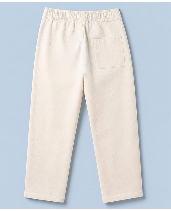 Pine Kids Cotton Woven Full Length Trousers in Beige for 4-5 Years