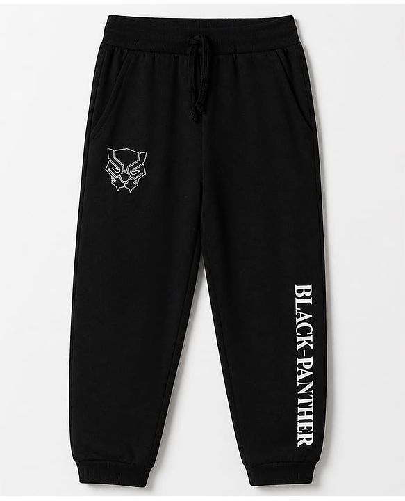 Pine Kids Marvel 100% Cotton Terry Jogger Fit Full Length Joggers in Pack of 3 - Black Grey & Red